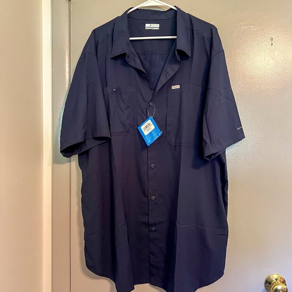 NWT Columbia Silver Ridge Utility Lite Short Sleeve Collegiate Navy Size 2XT - Picture 3 of 9